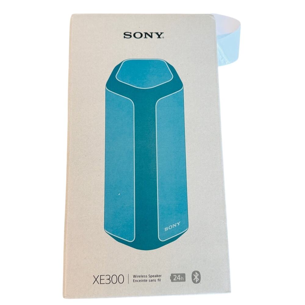 NEW SONY XE300 Portable Bluetooth Speaker Waterproof 25hr Battery Blue NIB